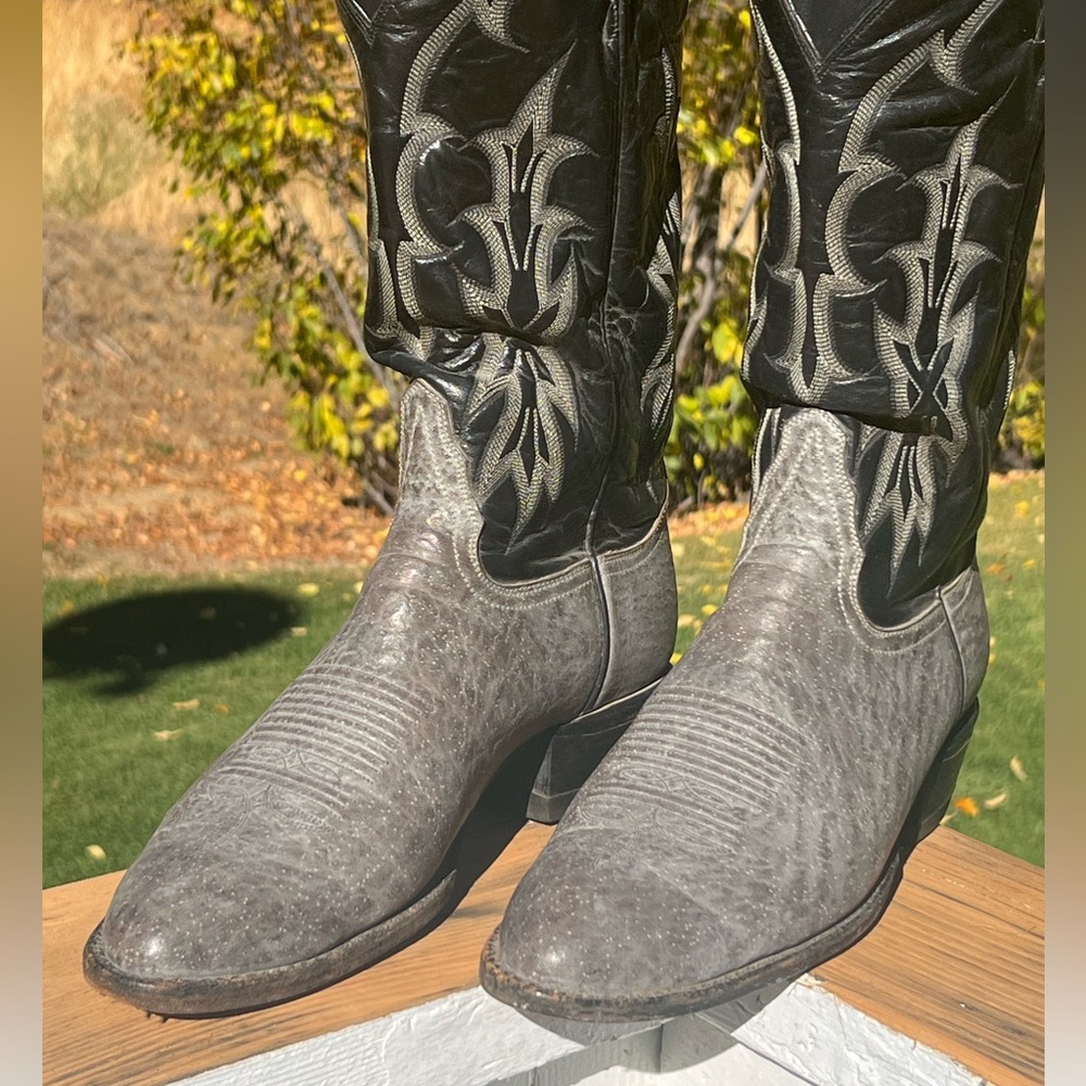 Tony Lama Gold Label Grey 10D shark skin?